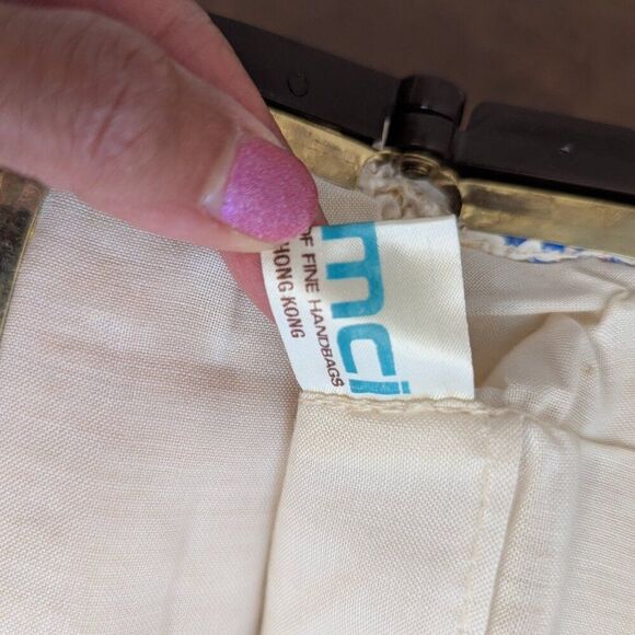 VTG Rainbow 70s 80s Retro Playful Whimsical Coastal Clutch Purse - Picture 7 of 7